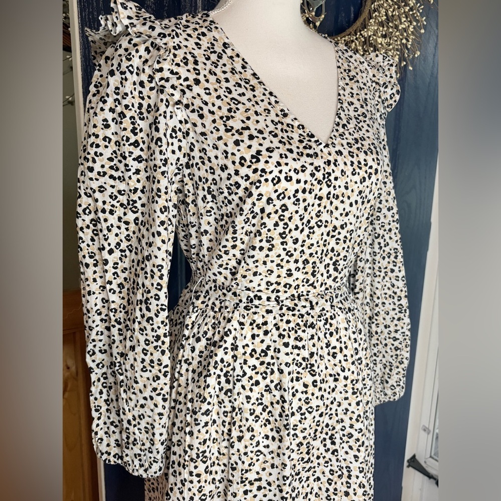 J. Crew Lep Long Sleeve Dress w/ Decorative Sleeves, Pockets, Side zipper & Belt - Picture 9 of 16